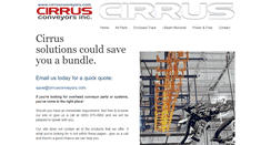 Desktop Screenshot of cirrusconveyors.com