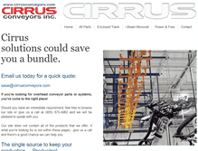 Tablet Screenshot of cirrusconveyors.com